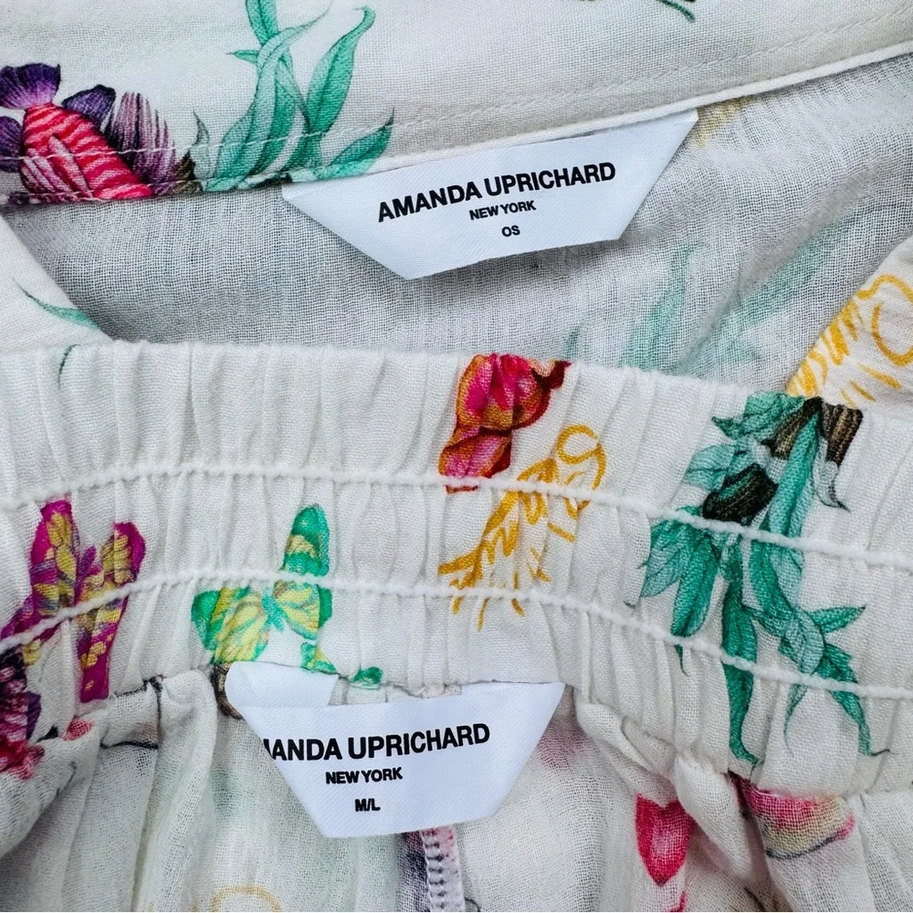 Amanda Uprichard Brio Cover Up Top & Shorts Set Fruit Salad Print Size M/L - Picture 8 of 10